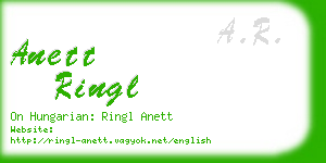 anett ringl business card